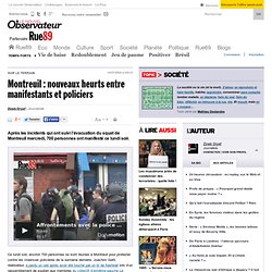 Montreuil : nouveaux heurts entre manifestants et policiers | Ru