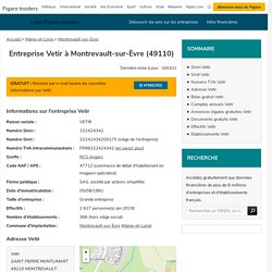 Vetir (Montrevault sur Evre, 49110) : siret, TVA, adresse, bilan gratuit...