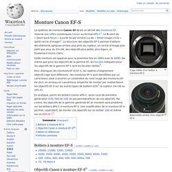Monture Canon EF-S