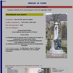 Monument aux morts d'Ecoust-Saint-Mein