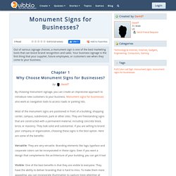 Why Choose Monument Signs for Businesses?