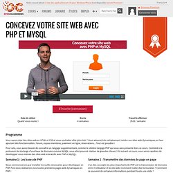 MOOC Concevez votre site web avec PHP et MySQL