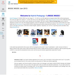 MOOC MOOC Jan 2013