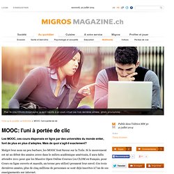MOOC: l'uni à portée de clic