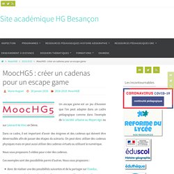 MoocHG5 : créer un cadenas pour un escape game