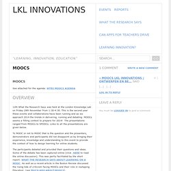 » MOOCs LKL Innovations