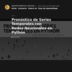 Pronostico de series temporales Python
