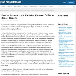 Justice Automotive & Collision Centers: Collision Repair Experts