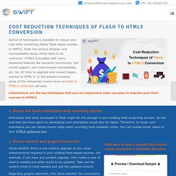 Best Cost Reduction Techniques For Flash to HTML5 Conversion