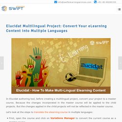 Elucidat Multilingual Project: Convert Your eLearning Content Into Multiple Languages