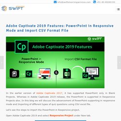 Adobe Captivate 2019 Features, PowerPoint in Responsive Mode & Import CSV Format File
