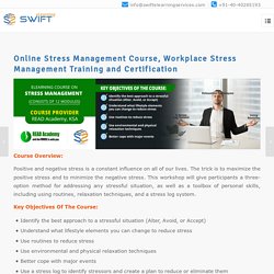 Online stress management course, Training and Certification