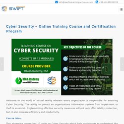 Cyber Security eLearning Course- Certification Program