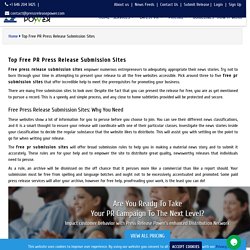 Top Free PR Press Release Submission Sites