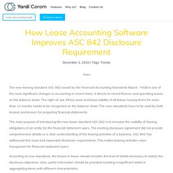 How Lease Accounting Software improves ASC 842 disclosure requirement