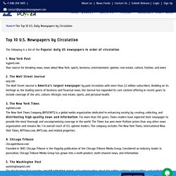 List of Top 10 Daily Newspapers in USA
