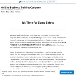 It’s Time for Some Safety