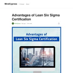 Advantages of Lean Six Sigma Certification