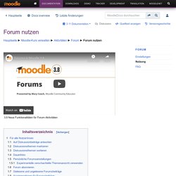 Guter Überblick Forum Moodle