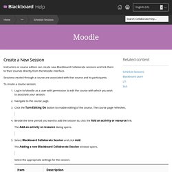 Moodle - Blackboard Help