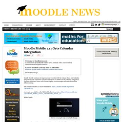 Moodle Mobile 1.11 Gets Calendar Integration 