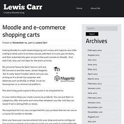 Moodle and e-commerce shopping carts