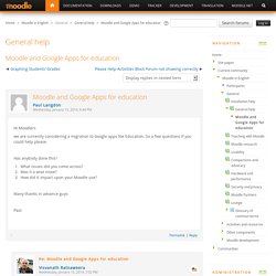 Moodle and Google Apps for education