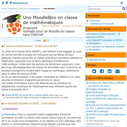 Une MoodleBox en classe de mathématiques - Mathématiques