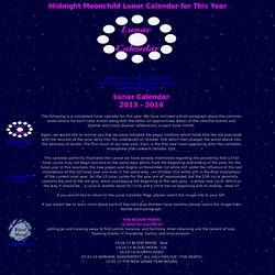 Moonchild Lunar Calendar Example