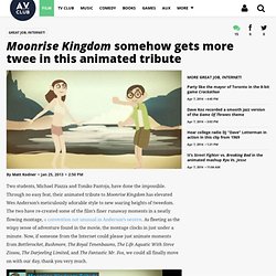 Moonrise Kingdom animated tribute 