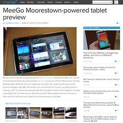 MeeGo Moorestown-powered tablet preview
