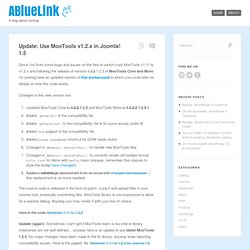 Update: Use MooTools v1.2.x in Joomla! 1.5