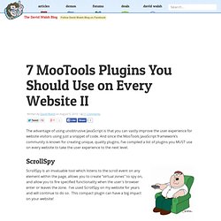 7 MooTools Plugins You Should Use on Every Website II