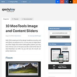 10 MooTools Image and Content Sliders