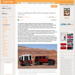 Jeep® and Mopar® Offer Off-road Camper Trailers