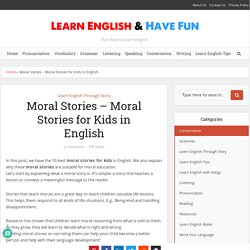 Moral Stories - Moral Stories for Kids in English