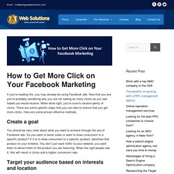 How to Get More Click on Your Facebook Marketing