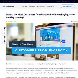 How to Get More Customers from Facebook