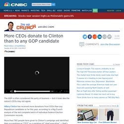 More CEOs donate to Clinton than to any GOP candidate