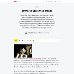 10 More Future Web Trends