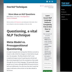 More Ideas on NLP Questions