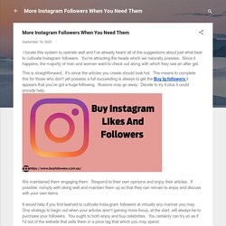 More Instagram Followers When You Need Them