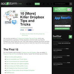 10 [More] Killer Dropbox Tips and Tricks