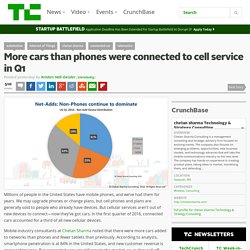 More cars than phones were connected to cell service in Q1