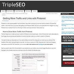 How to get more Pinterest Traffic and Links - Triple SEO