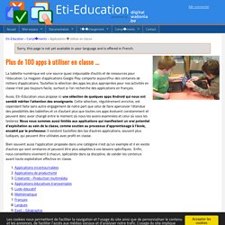 Sélection de 100 applications par eti-education