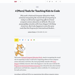 4 (More) Tools for Teaching Kids to Code