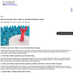 How do you get more traffic on Facebook business page?
