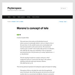 Moreno’s concept of tele