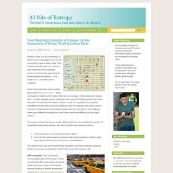 Your Morning Commute is Unique: On the Anonymity of Home/Work Location Pairs